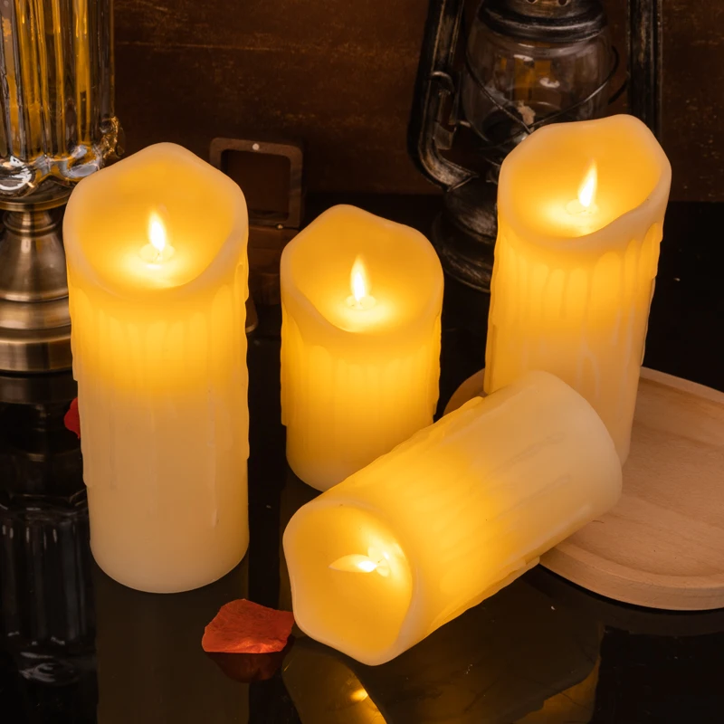 product paraffin tearing candle flameless led candle warm light festival party decoration lamp christmas home decor-30