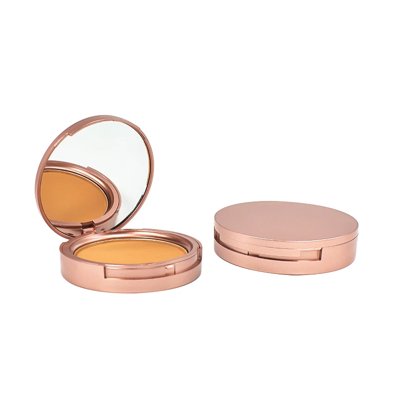 Vegan Press Setting Powder Custom Private Label Waterproof Foundation No Name Makeup Pressed Face Compact Powder with Puff