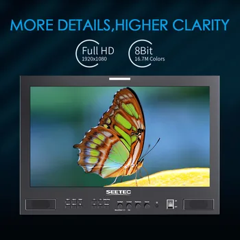 SEETEC ATEM156S-CO 15.6" Full HD Broadcast Monitor, 4x3G-SDI, 3D LUT, HDR, for Live Production, Custom Packaging, B2B detail image