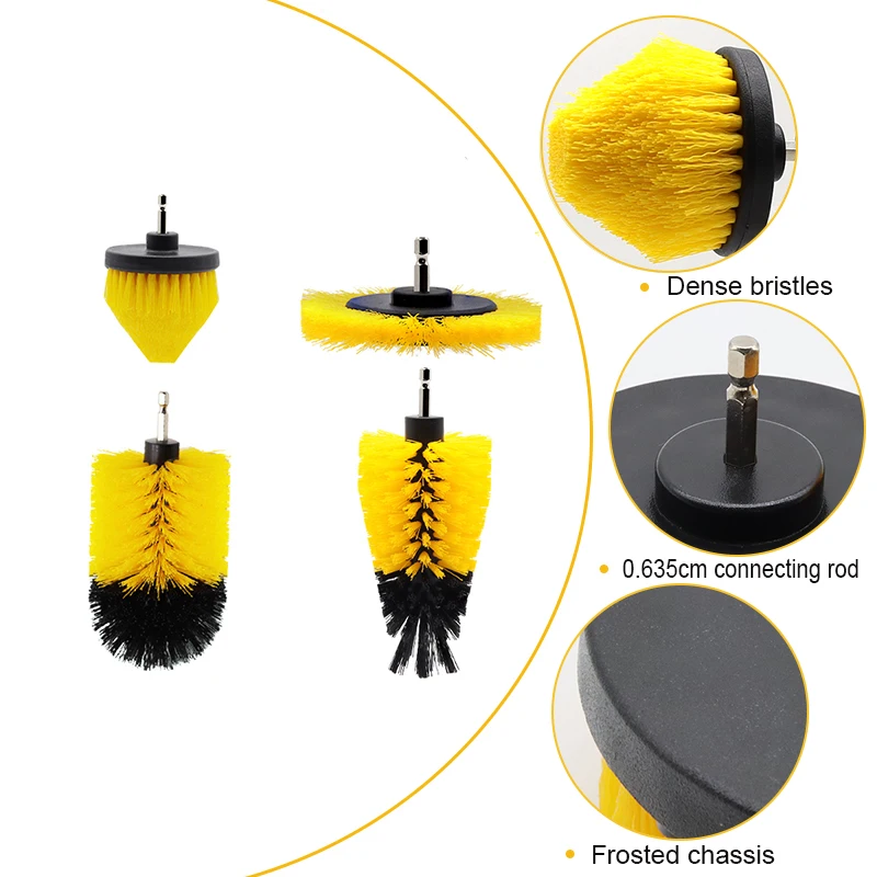 Drill Brush Scrub Pads Power Scrubber Cleaning Kit for Cleaning Pool Tile