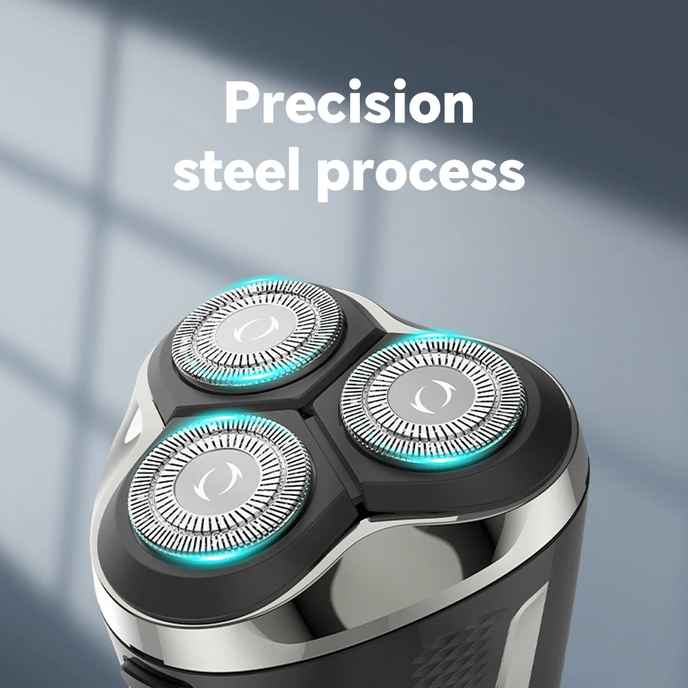 Three-Blade Waterproof Floating Rotary Electric Shaver with TYPE-C Charging USB Power Source for Household RV Hotel Use supplier