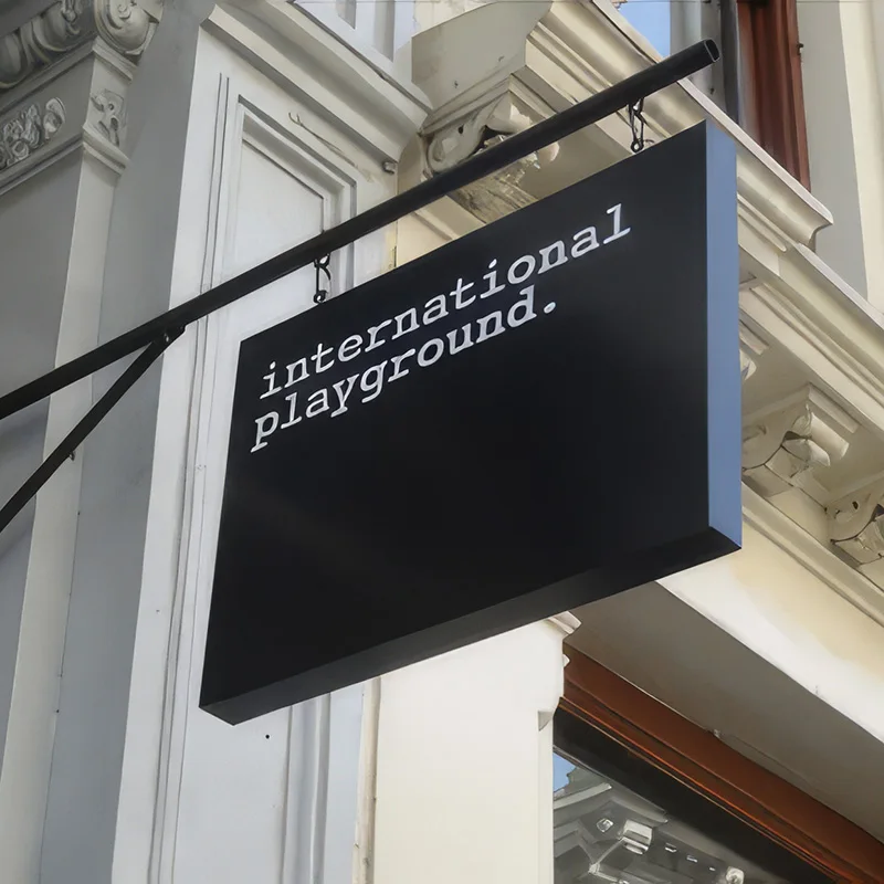 Custom Vertical Rotating Cube Light Box