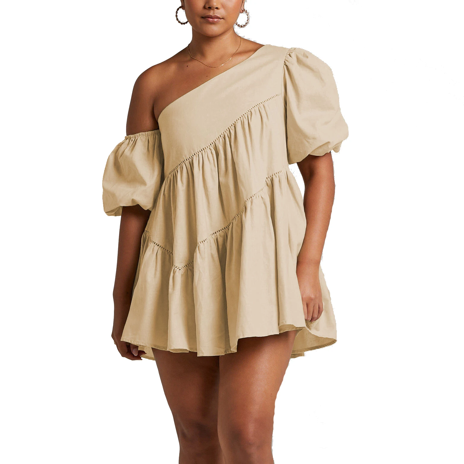 knee length dresses for ladies Minimal Linen Dress main image 1
