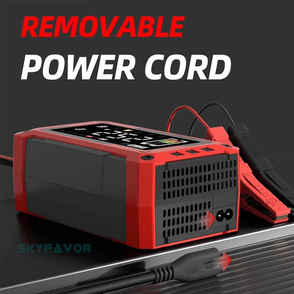 Smart mini 12V 24V battery charger 12V 24V 25A 20A 15A 10A 5A Adjustable current high power lead acid lifepo4 battery charger