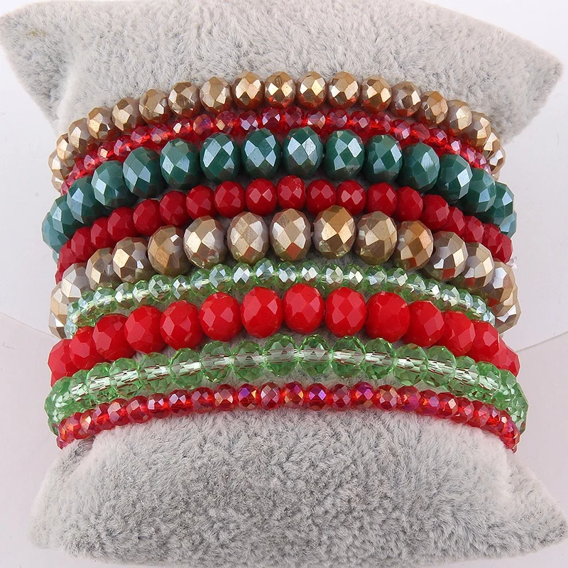 Handmade Beaded Leather Cuff Bracelet With Aztec Design - Cyan Blue & Red, 1.5" Wide, Suede Lined
