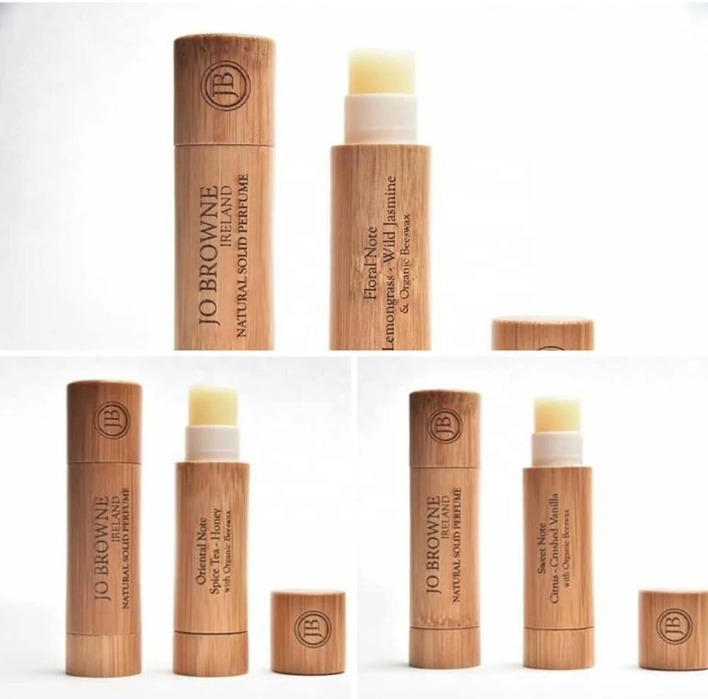 5ml Empty Cosmetic Lip Balm Container 5g Bamboo Wood Lipstick Tube