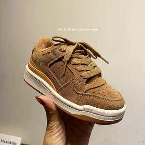 2026 Winter New Children's Fleece-Lined Rubber Outsole Sneakers for Boys Girls Retro Casual Warm Shoes