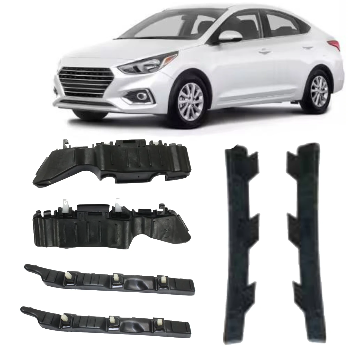 Car side front rear bumper bracket set for hyundai accent 2018 2019