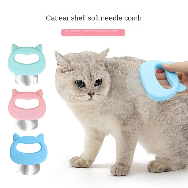Eco-Friendly Floating Hair Comb for Cats and Dogs Short Long Hair Plastic Shell Pet Comb for Shaving for Cleaning & Bathing