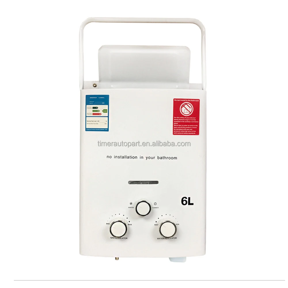 Portable 6L Electric Water Heater for Camping RV Shower