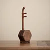 Walnut Wood Coaster with a Touch of Time (Erhu Shape)