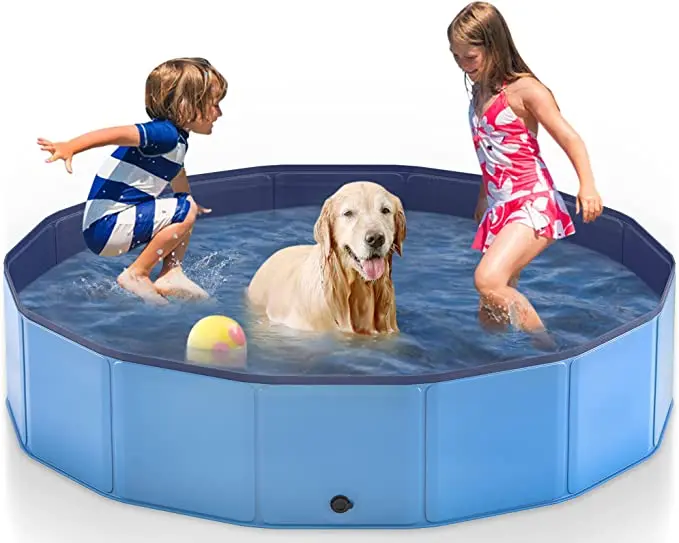 100% Polyester Floating Bed for Pet Dog Foldable Pool with Woven Pattern PVC Coating Waterproof Anti-Static for Outdoor Use