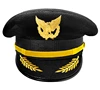 Black cap with gold badge 3