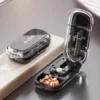 Starry sky black pill box-1214 pill cutter