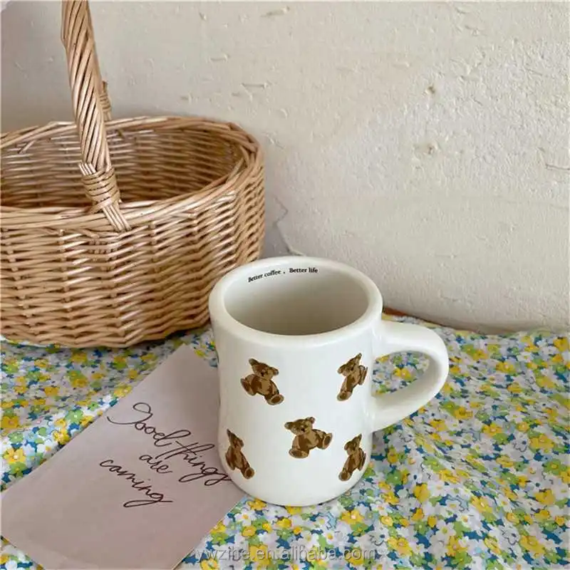 Cute Mugs Bear Tea Cup Milk Couple