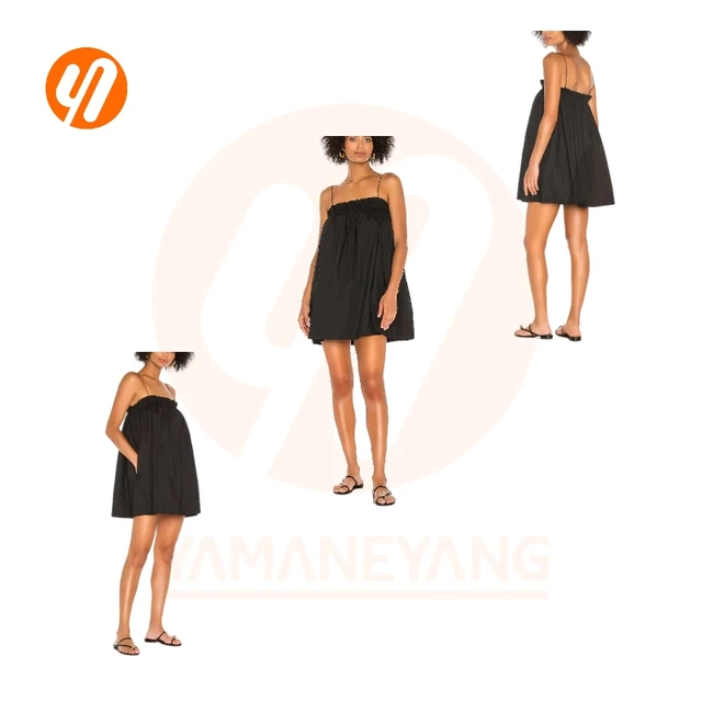 1926 Women's Casual Mini Dress Spring Summer Sexy Spaghetti Strap Loose Sweety Solid Ladies Beach Holiday