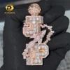 Ciondolo con lettera in oro rosa