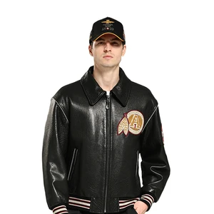 Custom Leather Jacket Men Motorcycle Leather Jacket Customized Embroidery