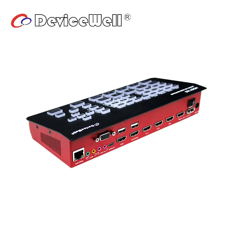 Devicewell HDS7105 V2021 Video Switcher - 4 HD-MI + 1 DP Inputs