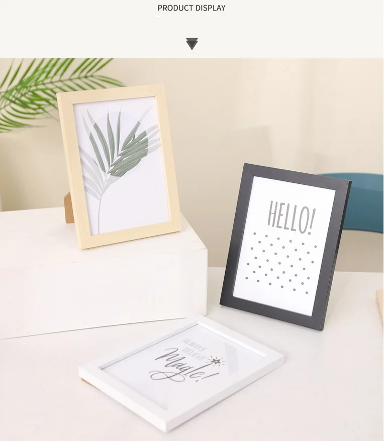 Wholesale Vintage Wall Mounted A4 Solid Wood Picture Frames Creative