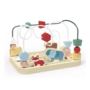 Unisex Montessori Educational Pretend Play Set Nontoxic Wood Bead Frame Toy Safe for Home Use for Kids 2 to 4 Years