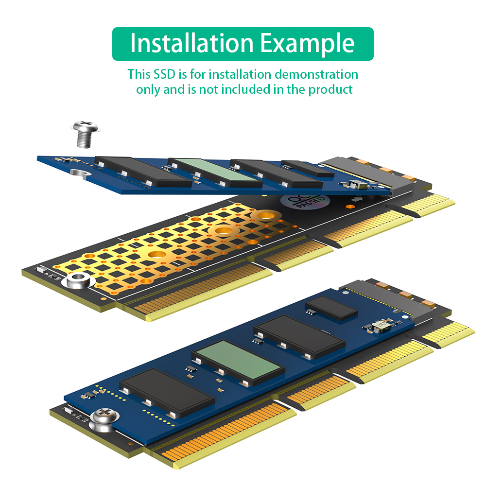 M.2 NGFF NVMe SSD TO PCIE 3.0 X16/X8/X4 adapter for 1U/2U server and low profile PC other computer accessories