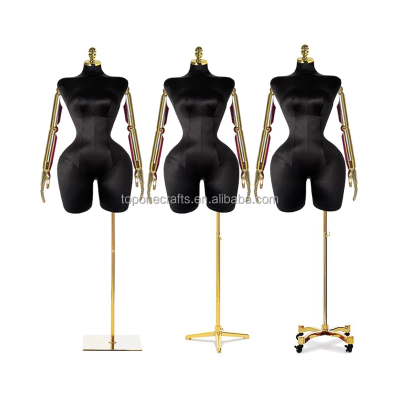 black-curvy-female-bbl-plus-size-half-body-mannequin-gold-head-dress