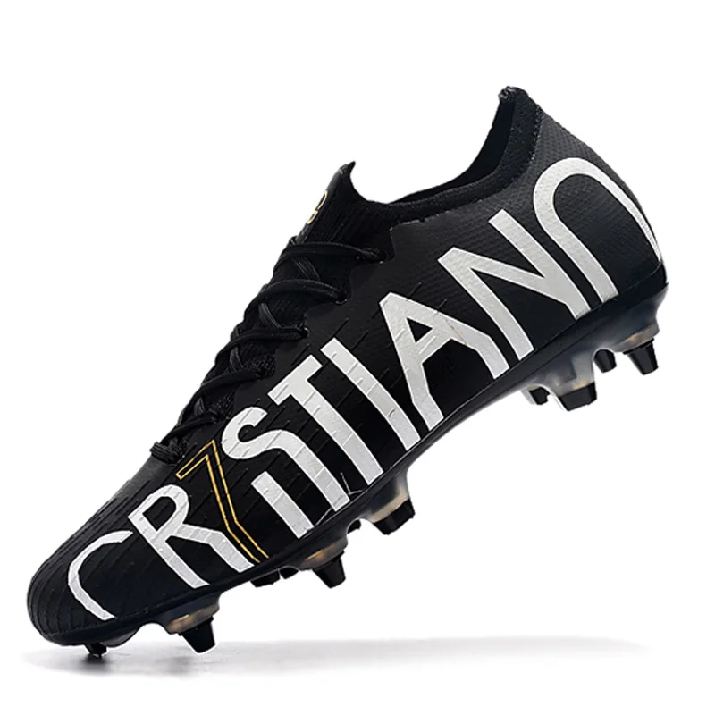 Wholesale High quality sport shoes football boots drop shipping FG spikes  low ankle cleats black shoes branded shoes From m.