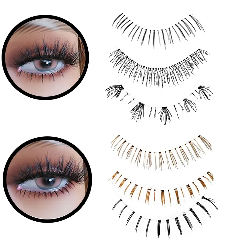 Synthetic Lower Eyelashes Transparent Band False Eyelashes Bottom Lashes