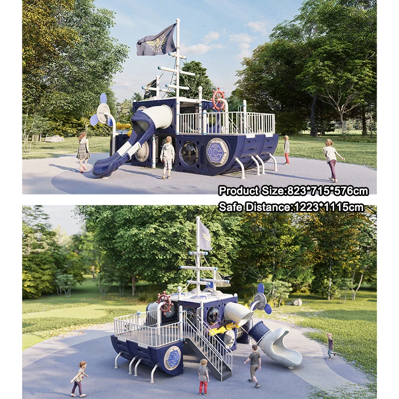 Children Slide Set Preschool Custom Outdoor Playground Equipment For