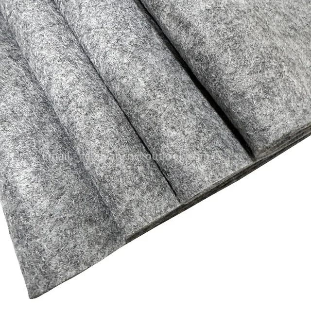 Wholesale Manufacturer Gray Recycled Polyester Grey Non woven Felt Roll Needle punched Non-woven Industry Felt 3mm thick carpet