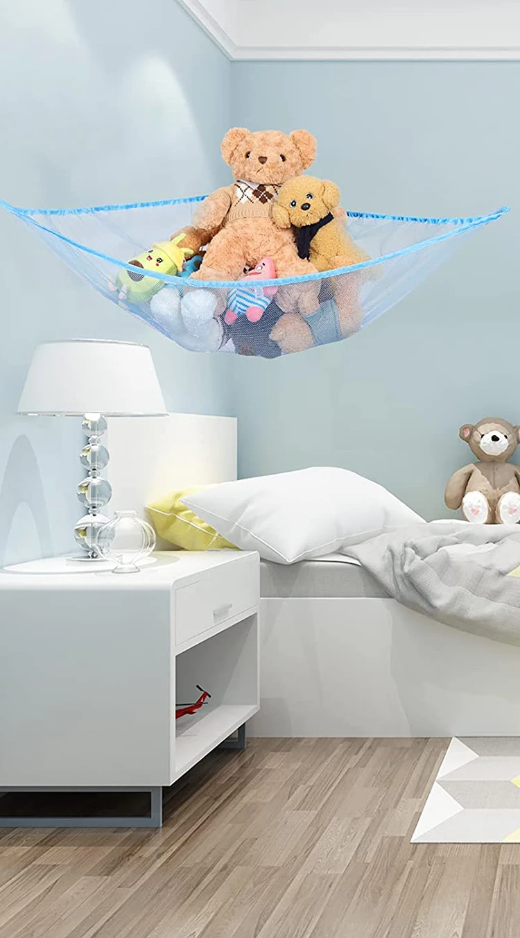 Large Mesh Hammock Organizer Storage Bag Baby Stuffed Animals Hammock