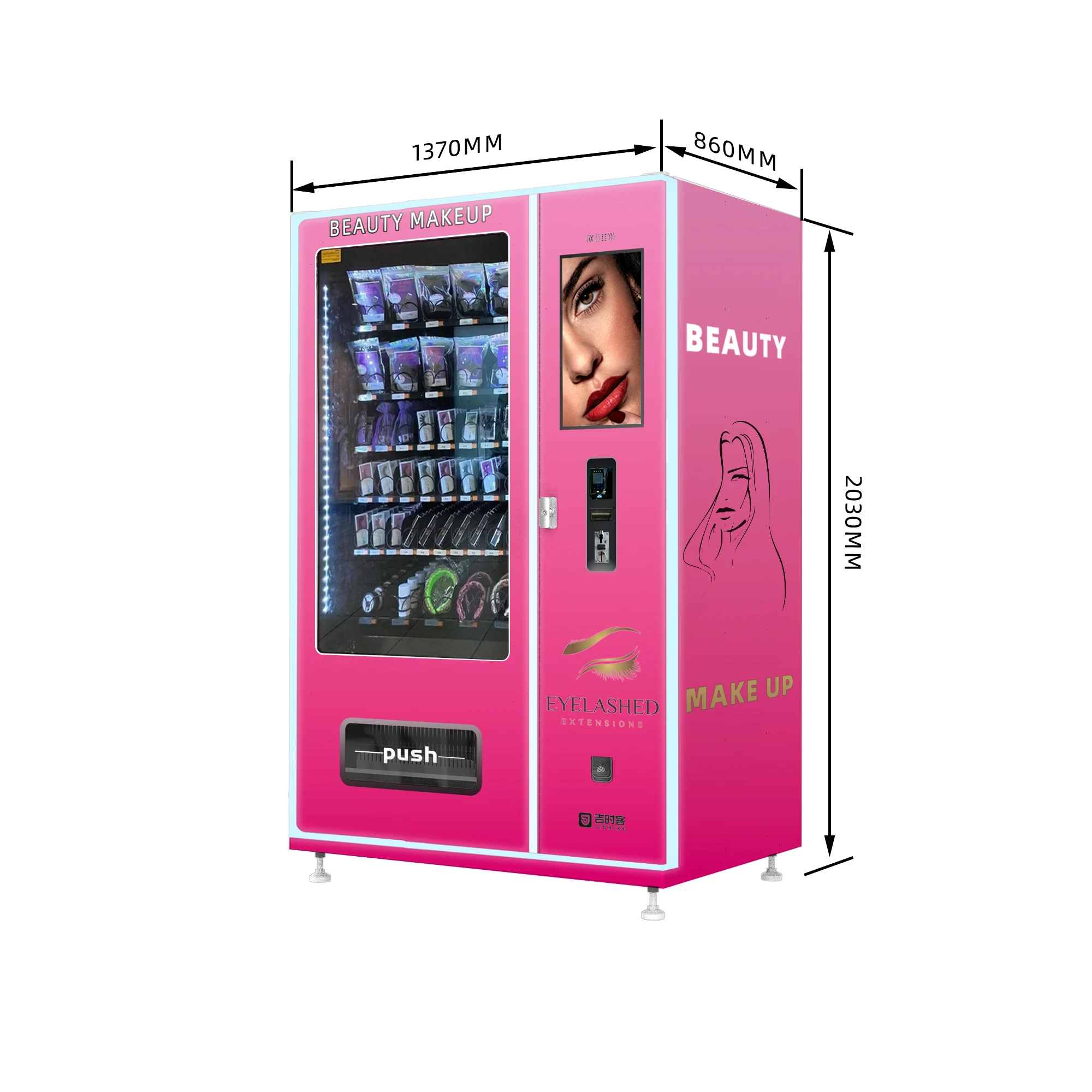 JSK Automatic Cosmetics Vending Machine with Touch Screen Distributeur Automatique for Makeup and Beauty Products