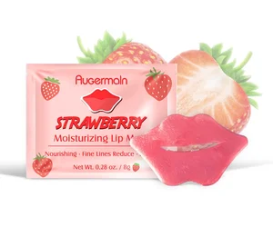 Private Label logo Wholesale Strawberry Collagen Lip Mask Hydrating Lip Plumping Mask Lip Mask Manufacturer
