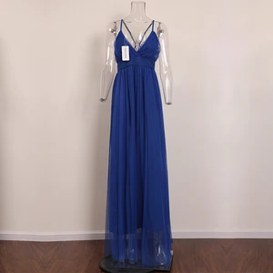 New XXTAXN  Evening Dresses Women's Strapless Sexy Evening Dress With V-neck Elegant Long Dress