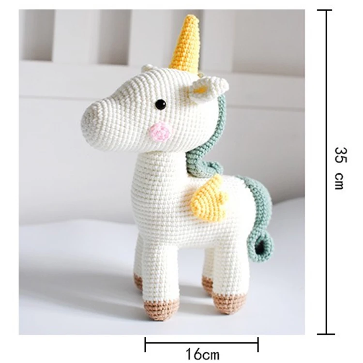 Оптовая продажа ручной работы вязаная Вязаная Шерстяная кукла животное для подарка