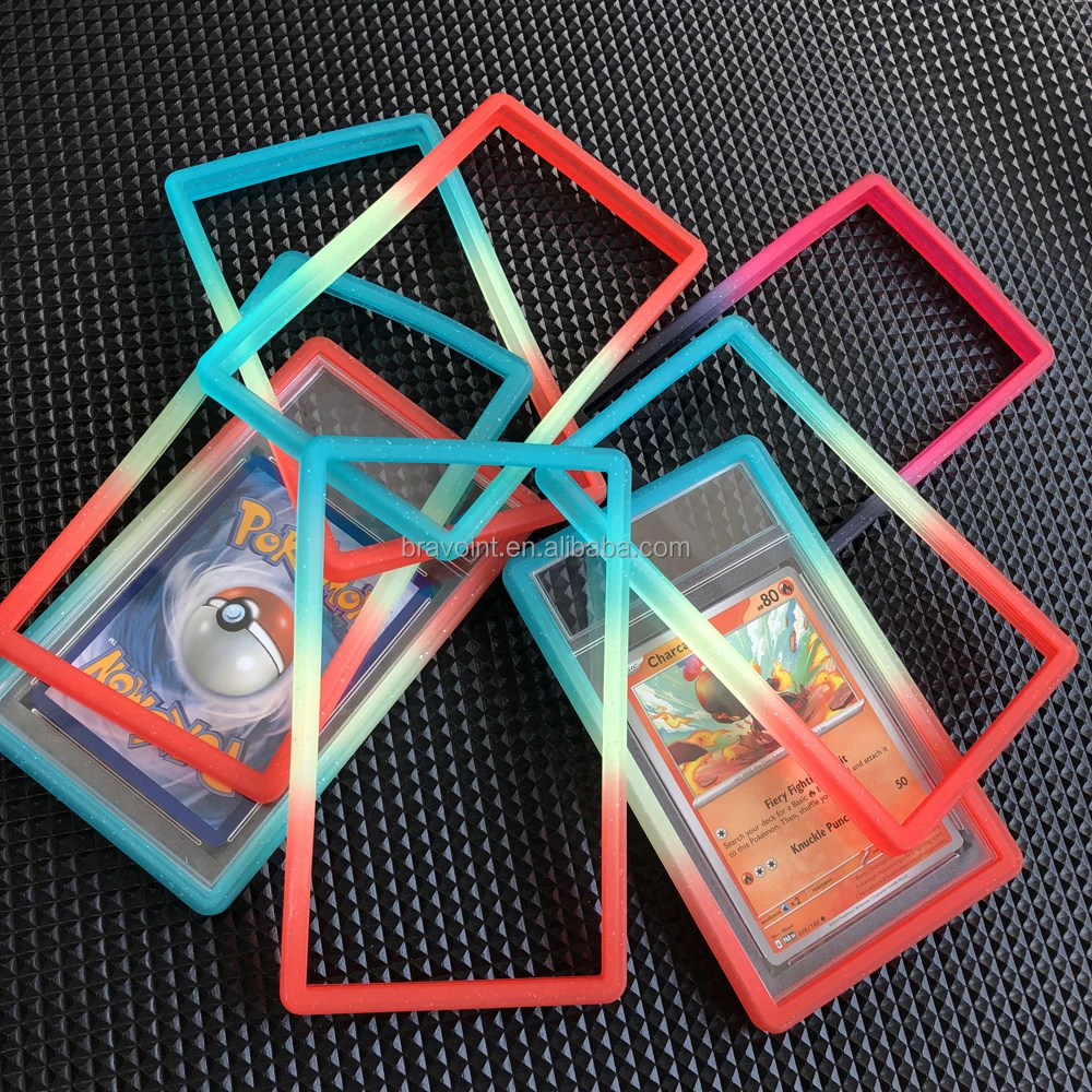 Professional Look Glitter Card Slabs Bumper Guard Protector - Custom Colors Welcome for Graded Card Display & Protection Professional Look Glitter Card Slabs Bumper Guard Protector - Custom Colors Welcome for Graded Card Display & Protection