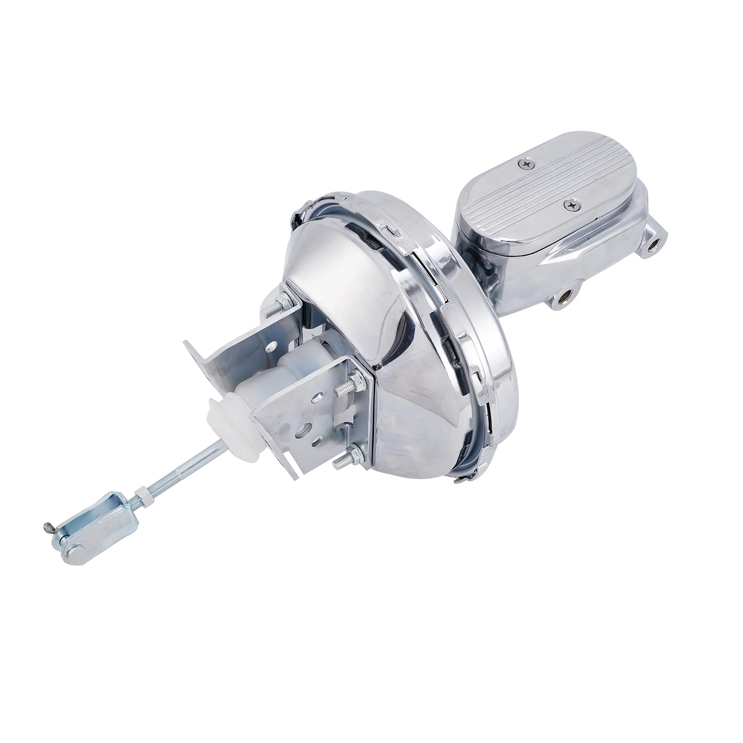 Chrome 9" Single  Power Brake Booster W/ Milled Master Cylinder for 1964-72 Chevy A-Body for GM