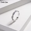 14K White Gold+Lab Sapphire