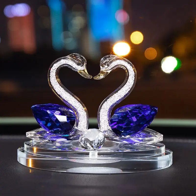 HZ風水クリスタルマンダリンアヒル白鳥像愛と忠実さ車の装飾| Alibaba.com