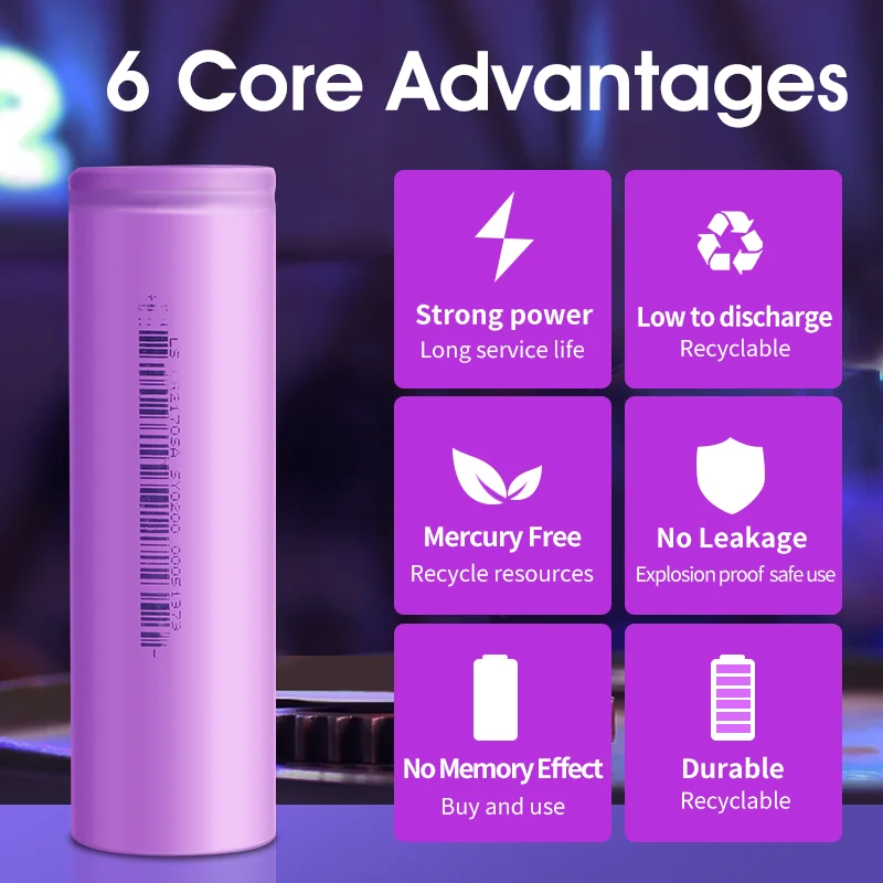 Batteries 18650 Cell Battery 3.7v 2600mah 3500mah Lithium Rechargeable