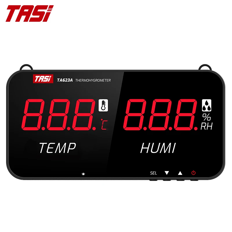  Thermometer Hygrometer with Large LED Display Wall