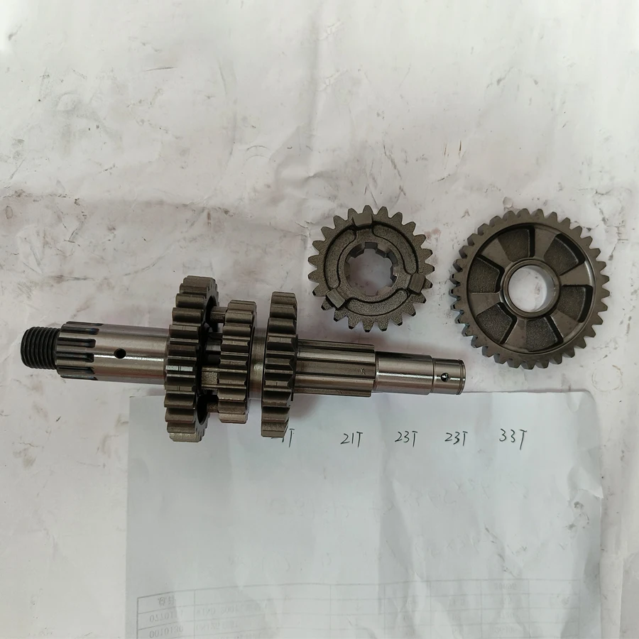 Main Counter Shaft Replacement Motorcycle Transmission Gear External Gearboxes Box for QM200GY