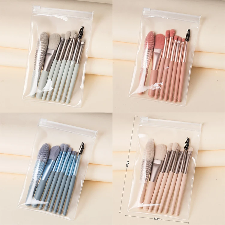 2022 Design Heavy Brush Style 8 Pcs Wood Handle Pink Makeup Brush In Pakistan Sets Highlighter