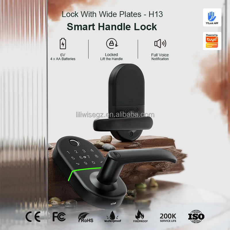 Tuya WiFi Smart Door Lock with Fingerprint Keypad and 200 Fingerprint Capacity for 35-55mm Doors 2