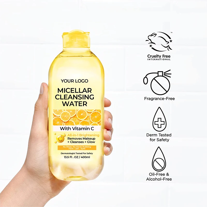 DAAO Private Label Makeup Remover Face Washing Water Deep Cleaning Vitamin C Makeup Remover Water(pic7)