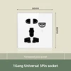 1 Gang Universal de 5 Pines