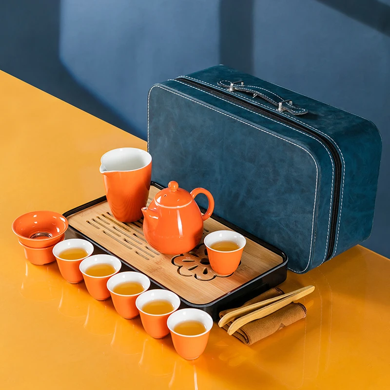 Jy Gift Ceramic Portable Travel Tea Chinese Kungfu Handmade Ceramic