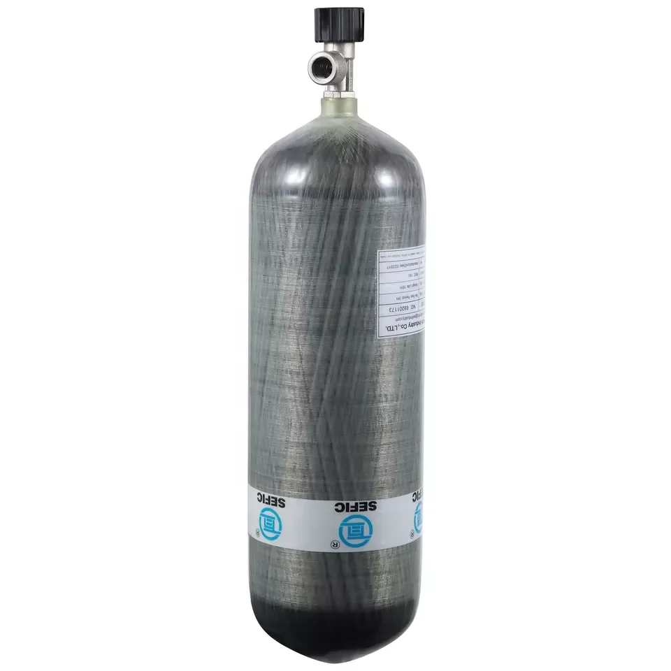 Composite Cylinder Tank Oxygen Respirator with Valve 3litre 6.8litre 9litre High Pressure Carbon Fiber Carbon Fiber/ Aluminum