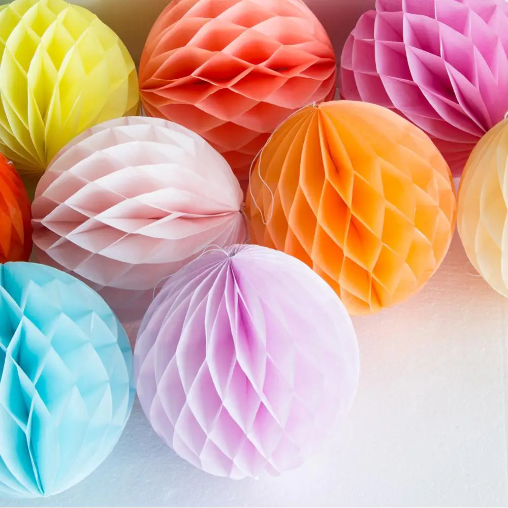 New Year Party Decorations - Black Gold Paper Lanterns, Fans & Honeycomb Ball Set